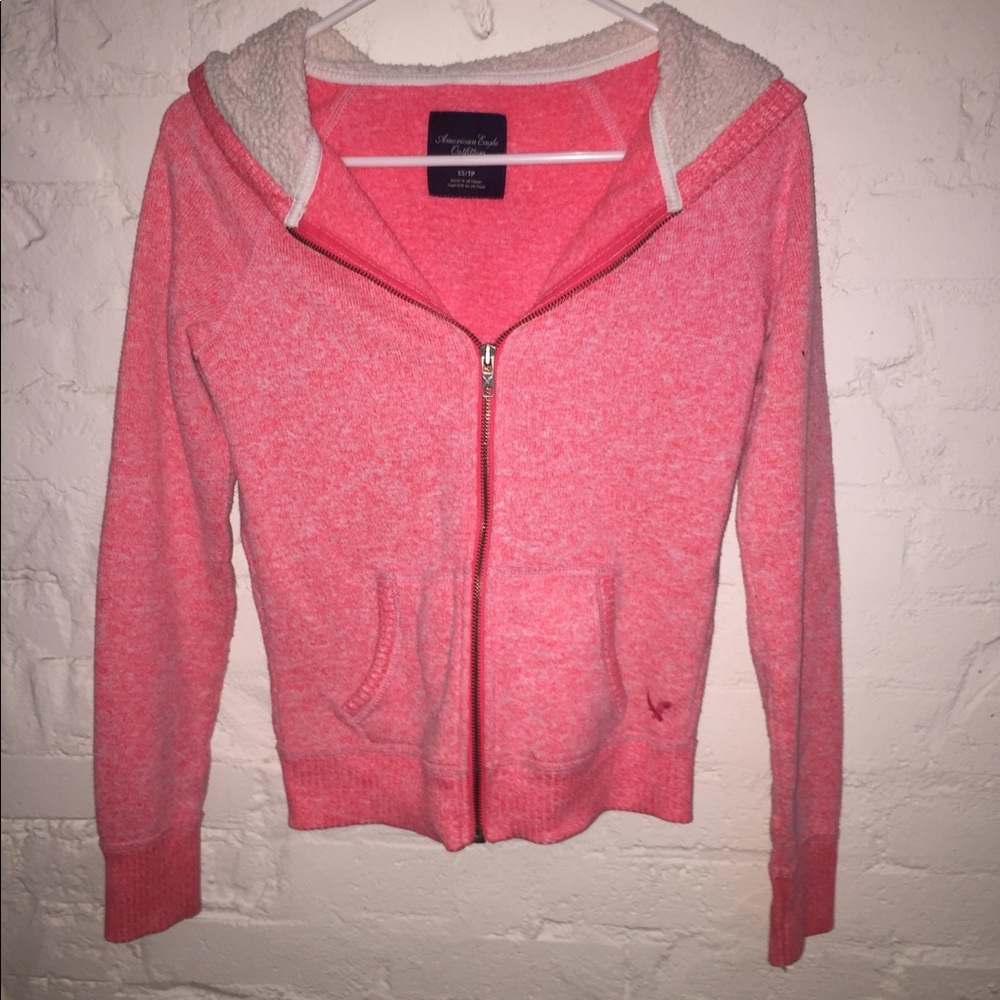 Sherpa hoodie zip up.